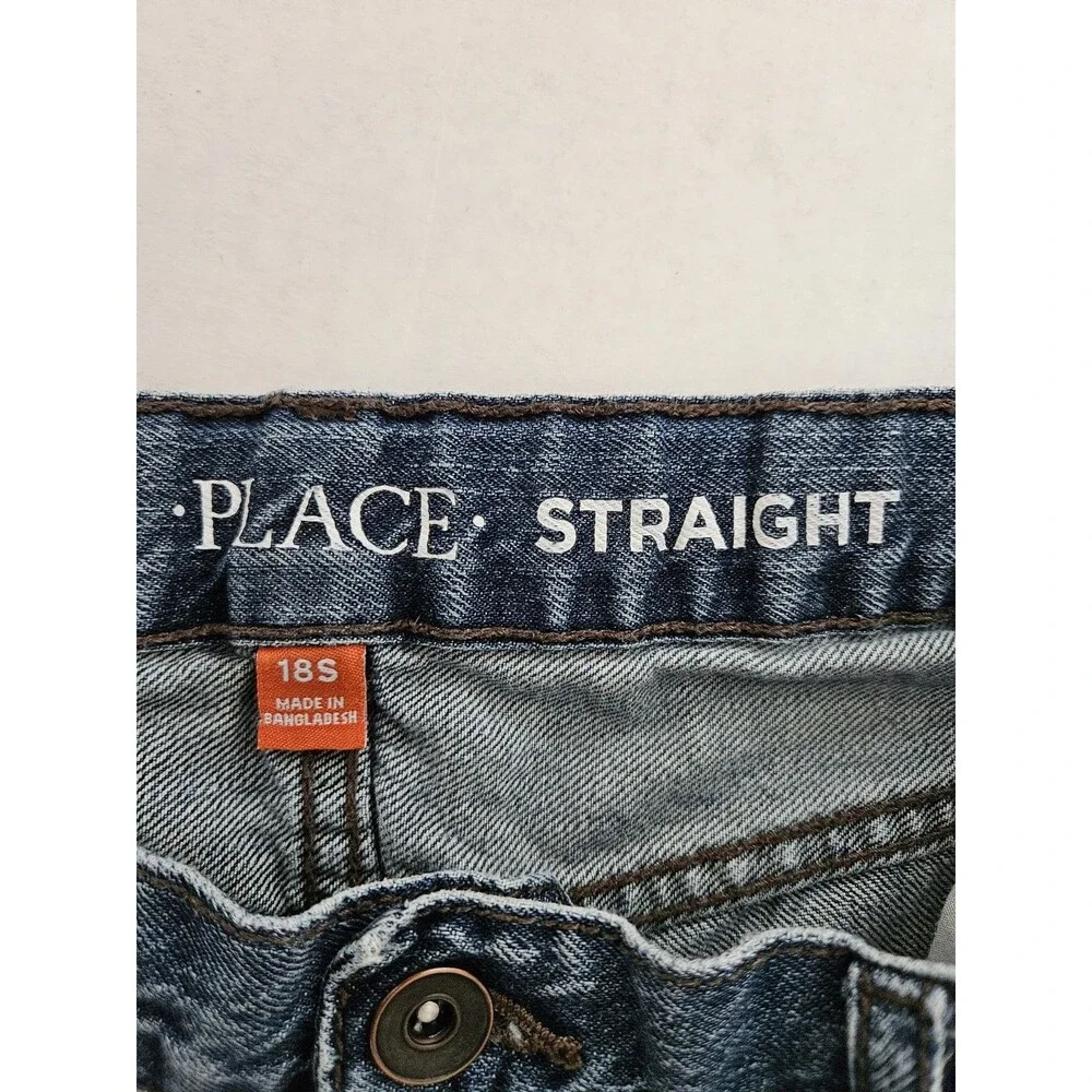The Children's Place Lot Of 3 Sz 18 Slim Jeans Adjustable Waists Skny, Str, & BC